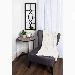 Window wall mirror 13x30 black